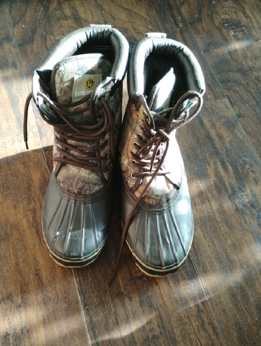 Men's Brown Camo Waterproof Duck Boots